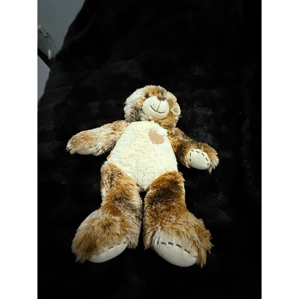 Build A Bear Champ Brown Calico Heart Patch Stitch 16" Plush Stuffed Animal 2013
